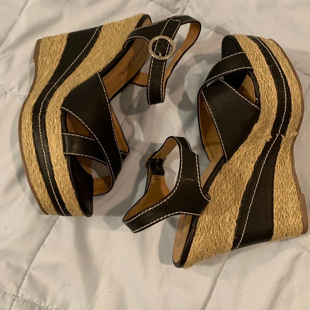 Wild Diva Platform Wedge Sandals